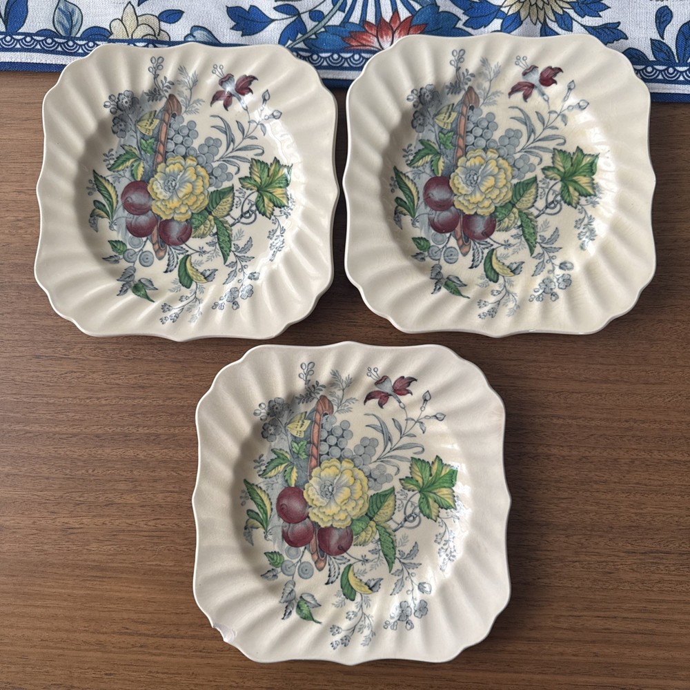 Royal Doulton The Kirkwood Pattern Side Salad Dessert Plate Group of Three 7.75”