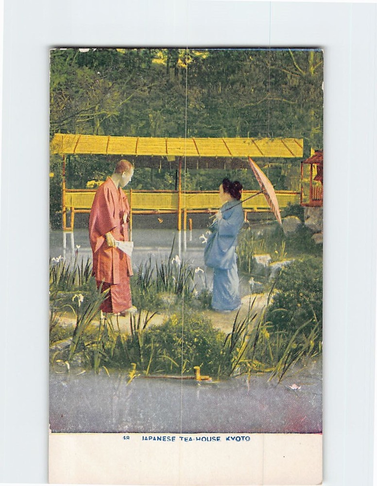 Postcard Japanese Tea House Kyoto Japan