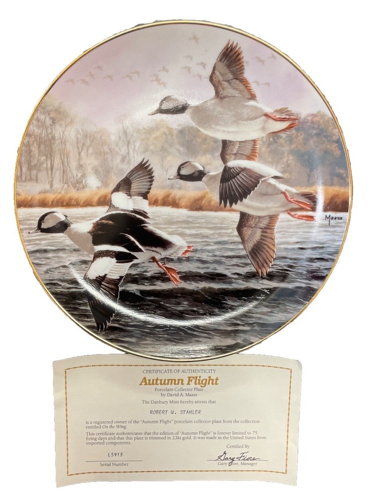 Autumn Flight On The Wing Danbury Mint David Maass Collector Plate