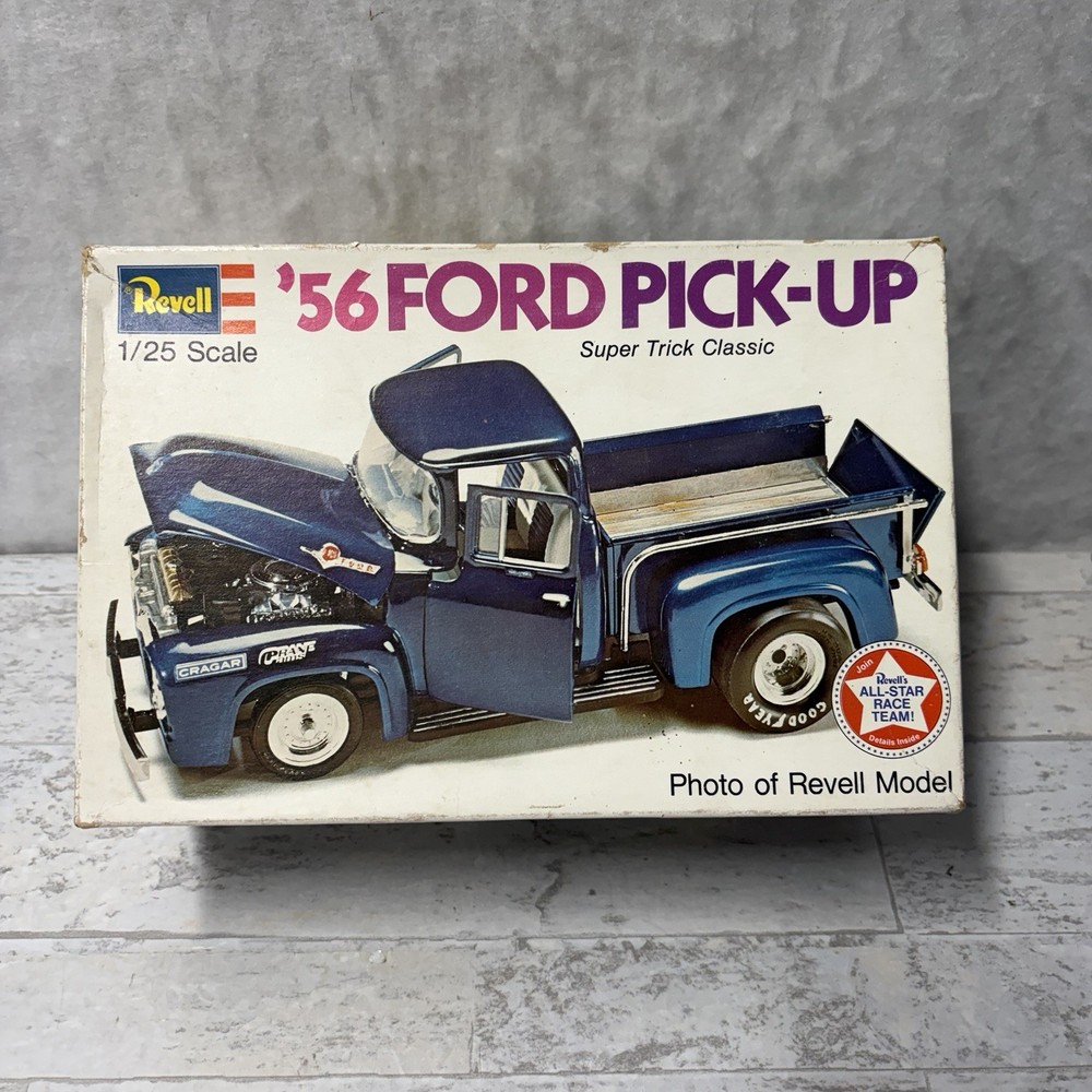 REVELL 1:25 '56 FORD PICK-UP Super Trick Classic H-1325 1974 Model Kit Incomplet