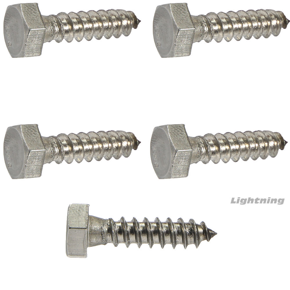 1/4 x 3-1/2 Inch Hex Head Stainless Steel Lag Bolts Heavy Duty Wood Screws 100 Pack
