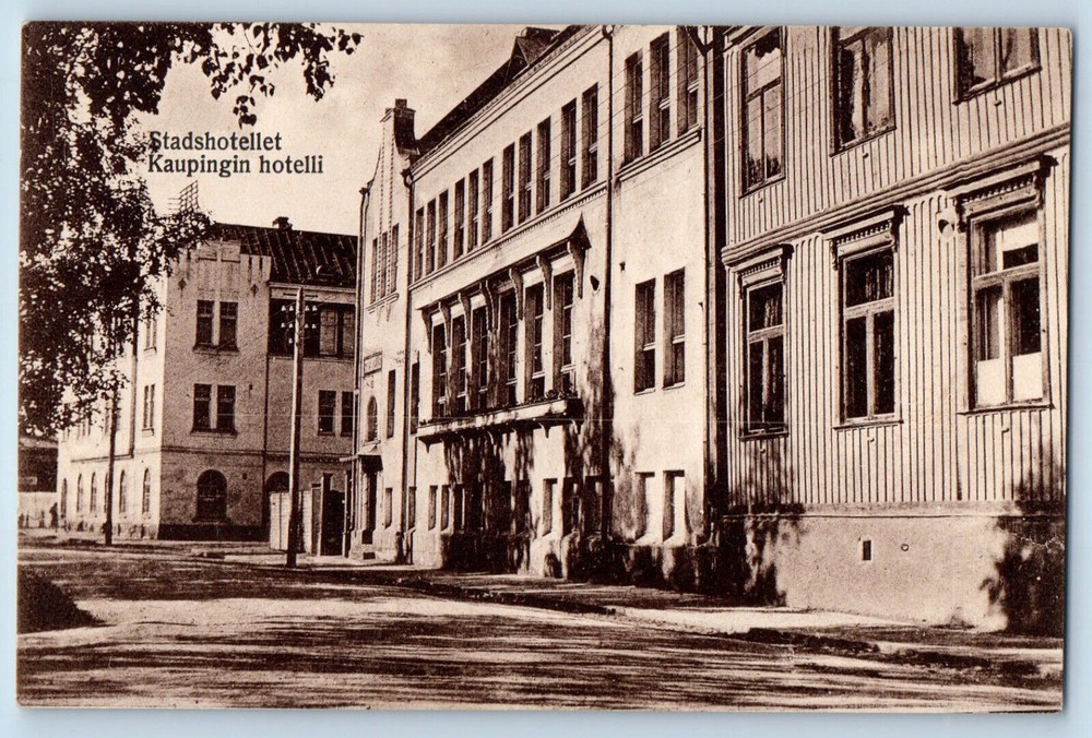 Jakobstad Finland Postcard View of The City Hotel c1910 Unposted Antique