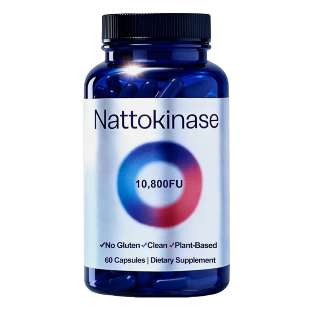 Nattokinase Supplement - 10800 FU 60 Capsules Pure & Vegan, Gluten Free