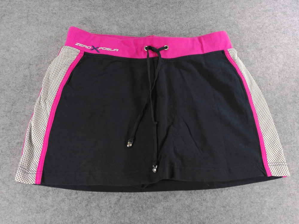 ZeroXposur Black Pink Athletic Skort Women Medium Stretch Drawstring
