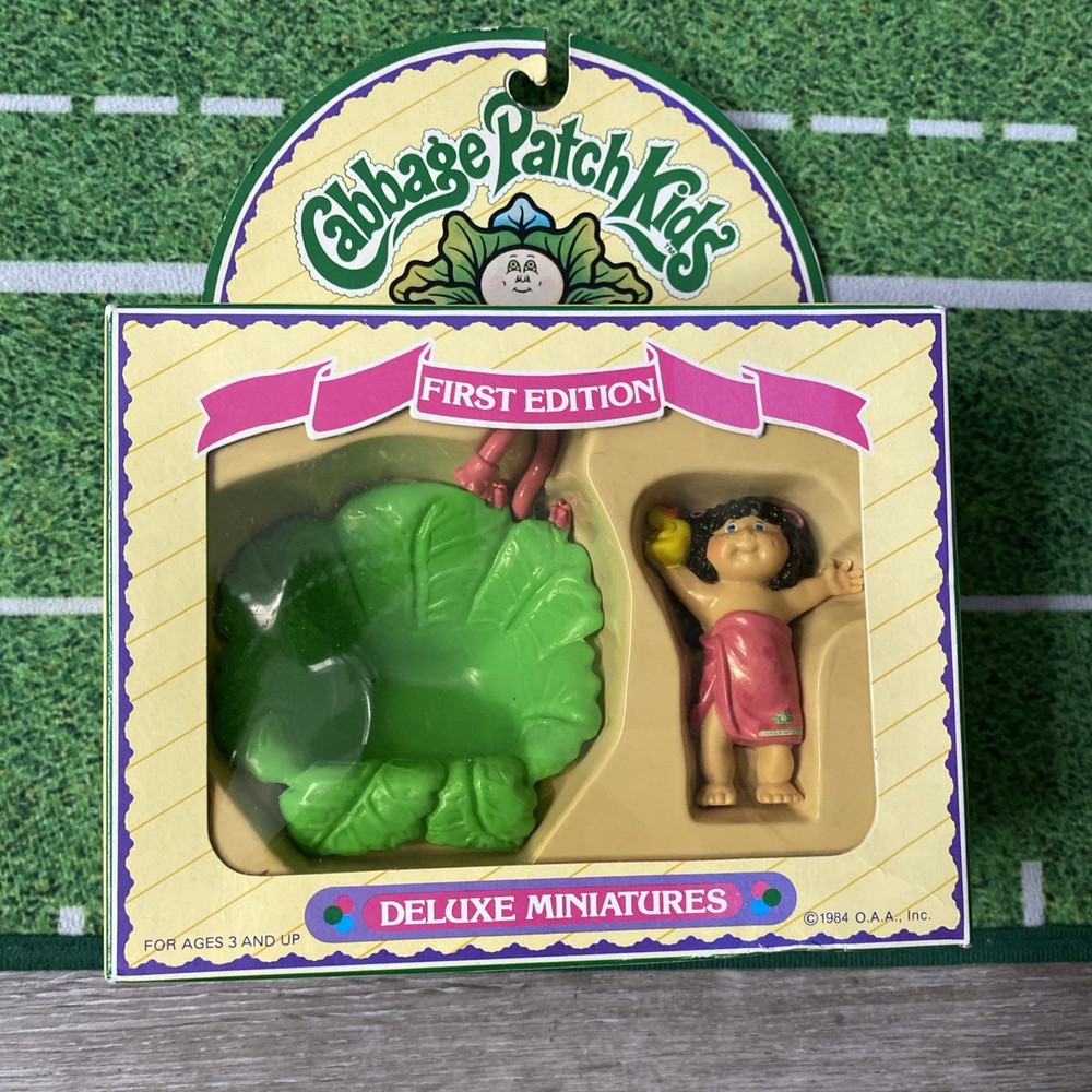 Vintage 1984 Cabbage Patch Kids Deluxe Miniatures 1st Edition Cabbage Bathtub