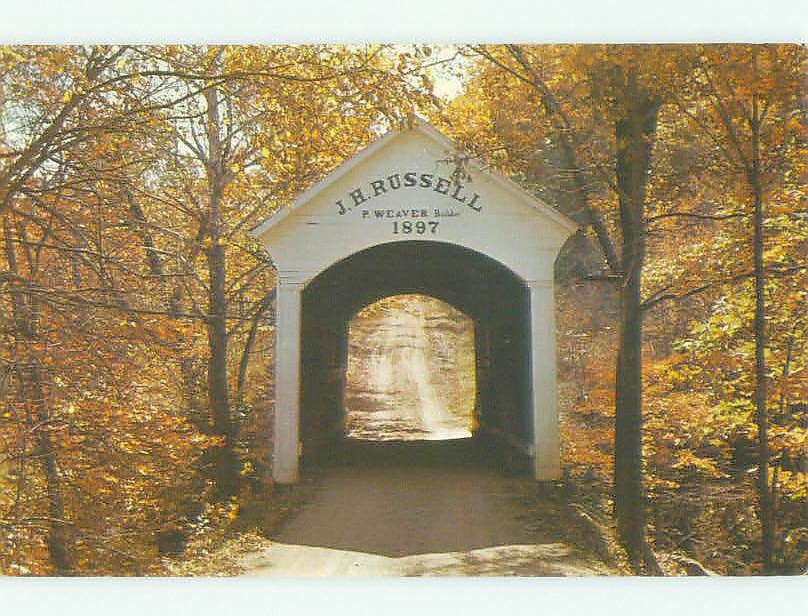 Unused Pre-1980 BRIDGE SCENE Parke County Indiana IN  HQ8636