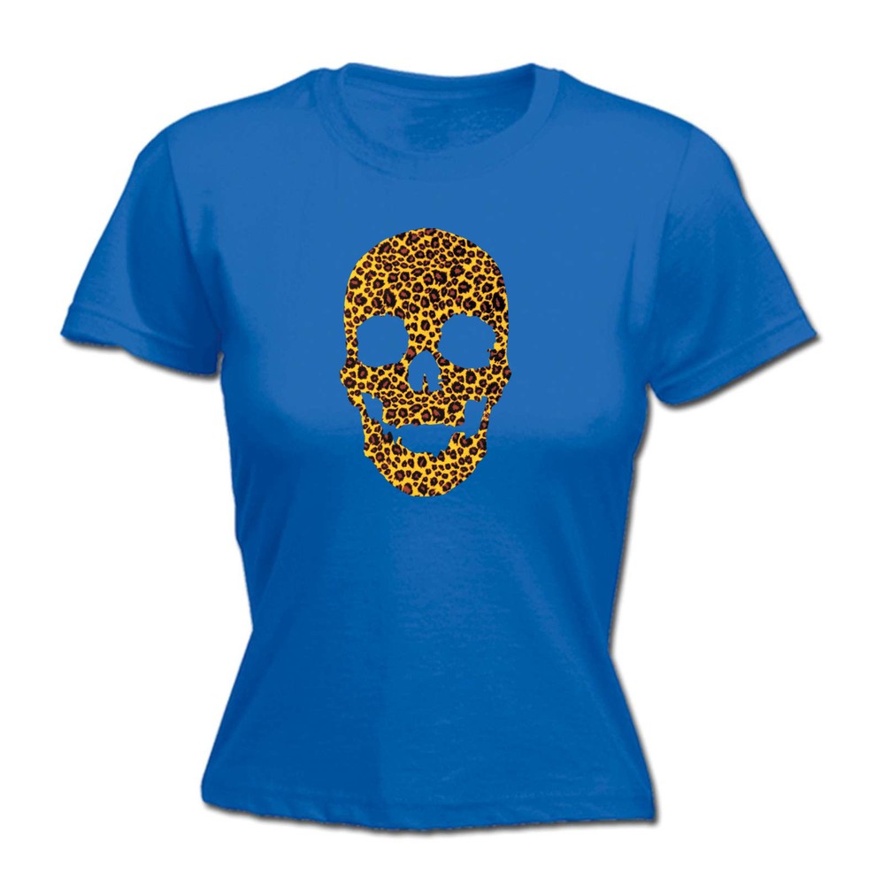 Leopard Skull - Womens T Shirt Funny T-Shirt Novelty gift tshirt
