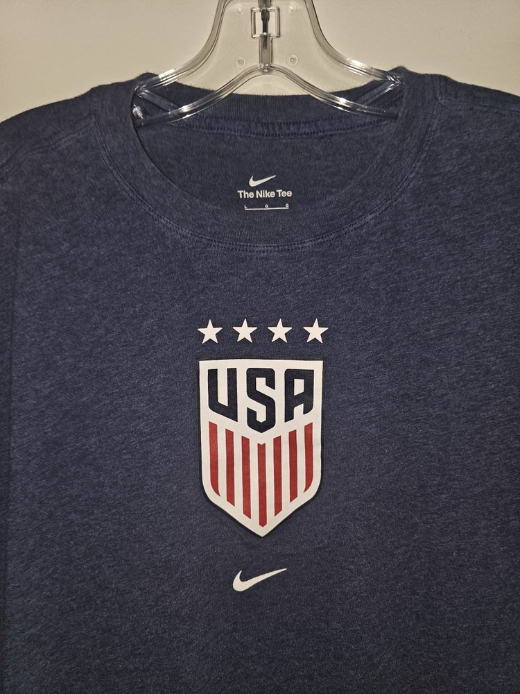 Nike Team USA Large Mens Blue Graphic Logo Short Sleeve Tshirt