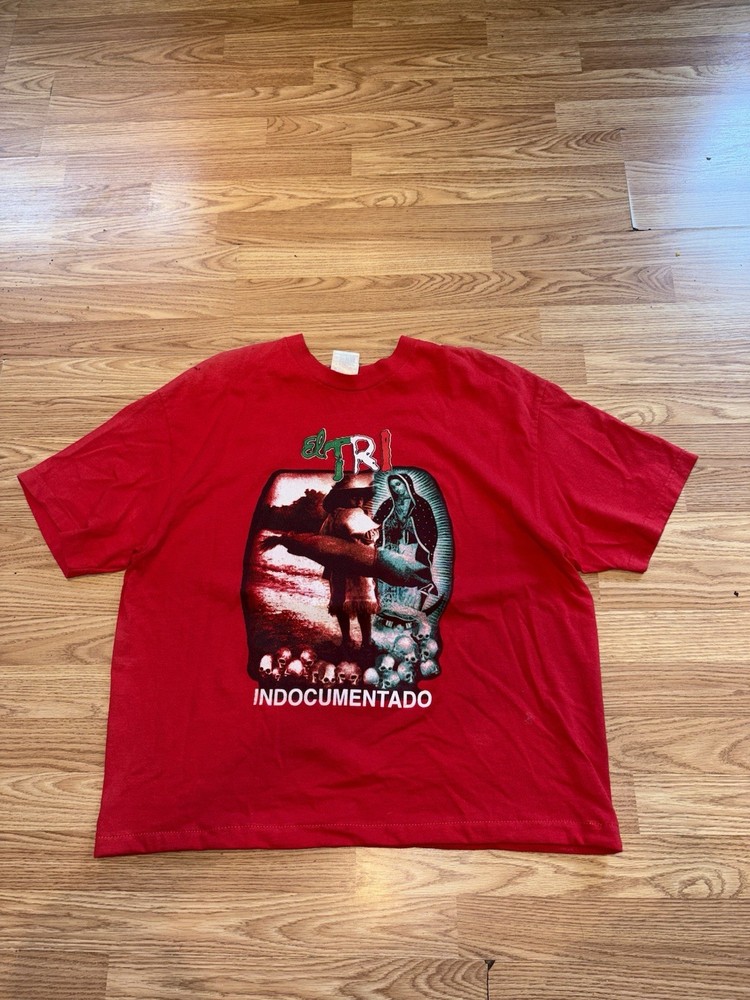 Vintage 90s/2000s El Tri Nino Indocumentado Band Rock Rare Tee Size XL READ