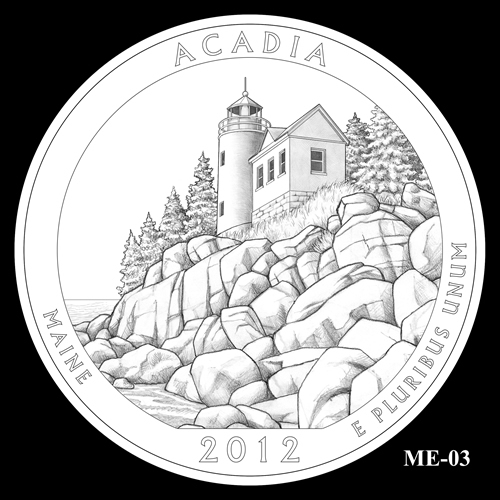 2012 P&D ACADIA NATIONAL STATE PARK QUARTER SET BU MINT 25 CENT MS NOT SILVER-image