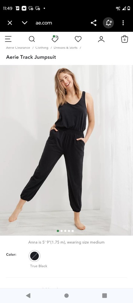 Aerie Black Romper Size Small