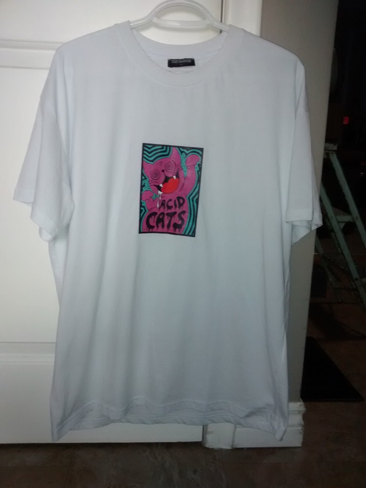 ACID CATS SIZE LARGE 2 SIDED T-SHIRT! KITTENS-image