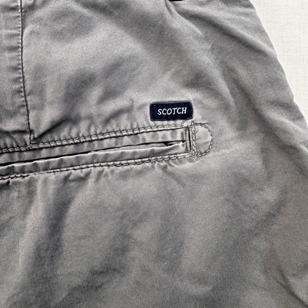 Scotch & Soda Jet Set All Day Stretch Chino Shorts Gray Men’s 34 Summer