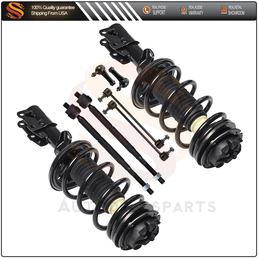 2005-2007 Saturn Ion Front Struts Stabilizer Inner Outer Tie Rod Kit