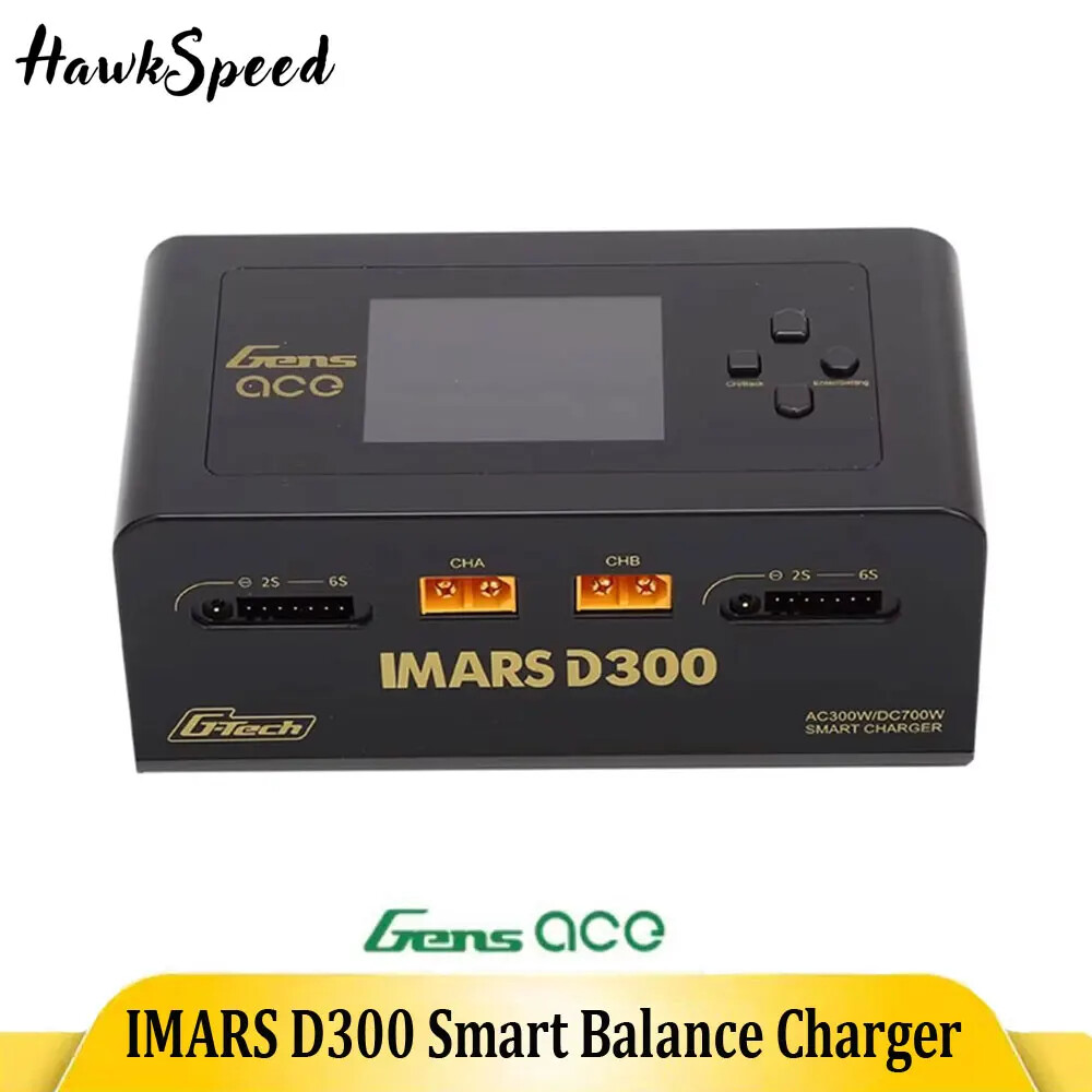 Gens Ace IMARS D300 Smart Balance Charger Dual Channel Lipo Battery Charger-image