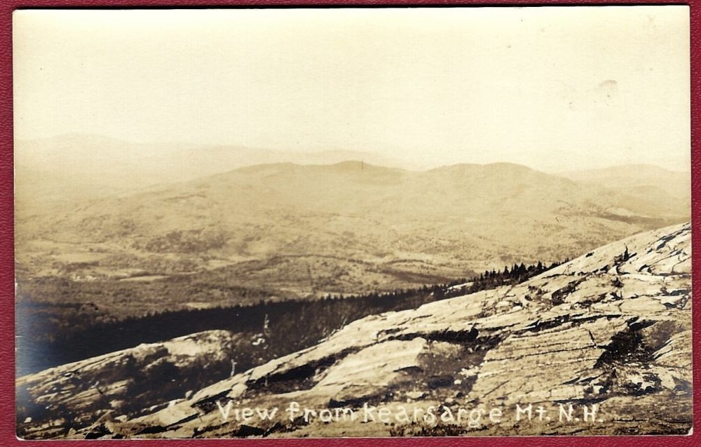 View from Kearsarge Mountain, New Hampshire RPPC Real Photo Postcard
