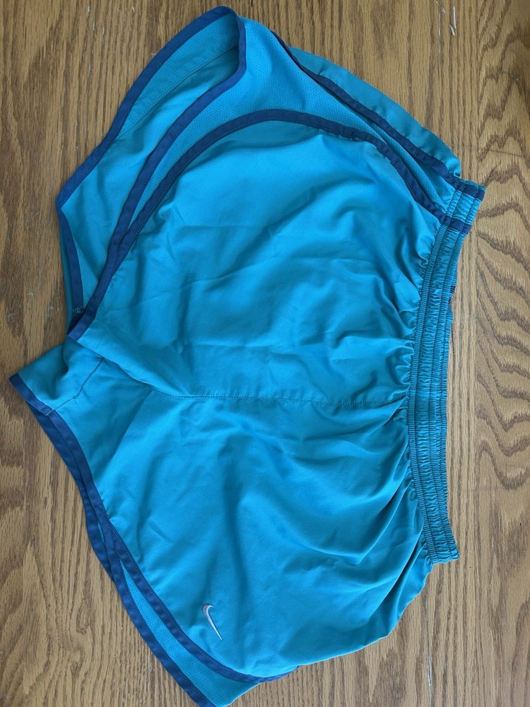Nike Women's Dri-Fit Running Shorts Size Large, Blue, Pull-On, Lined