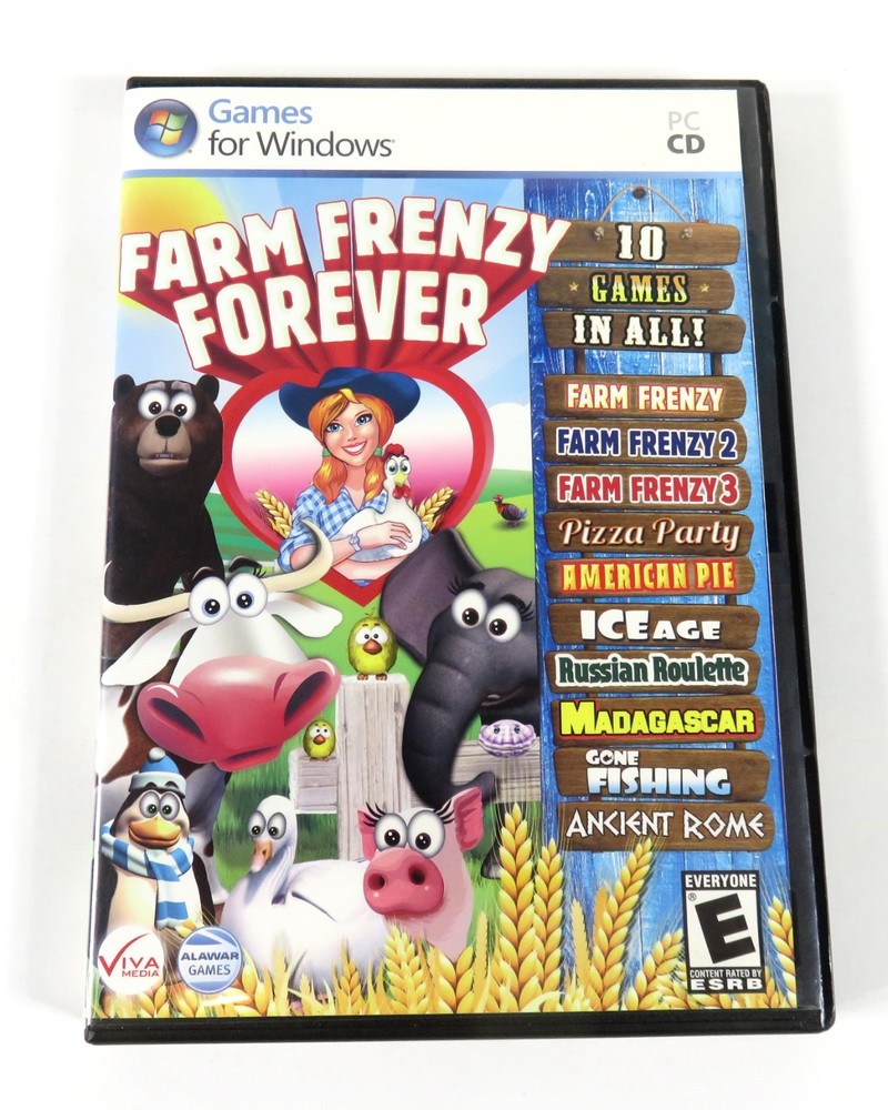Farm Frenzy Forever 10 Games In All! (PC, 2011) CD-ROM WIN 7/Vista/XP  NO MANUAL