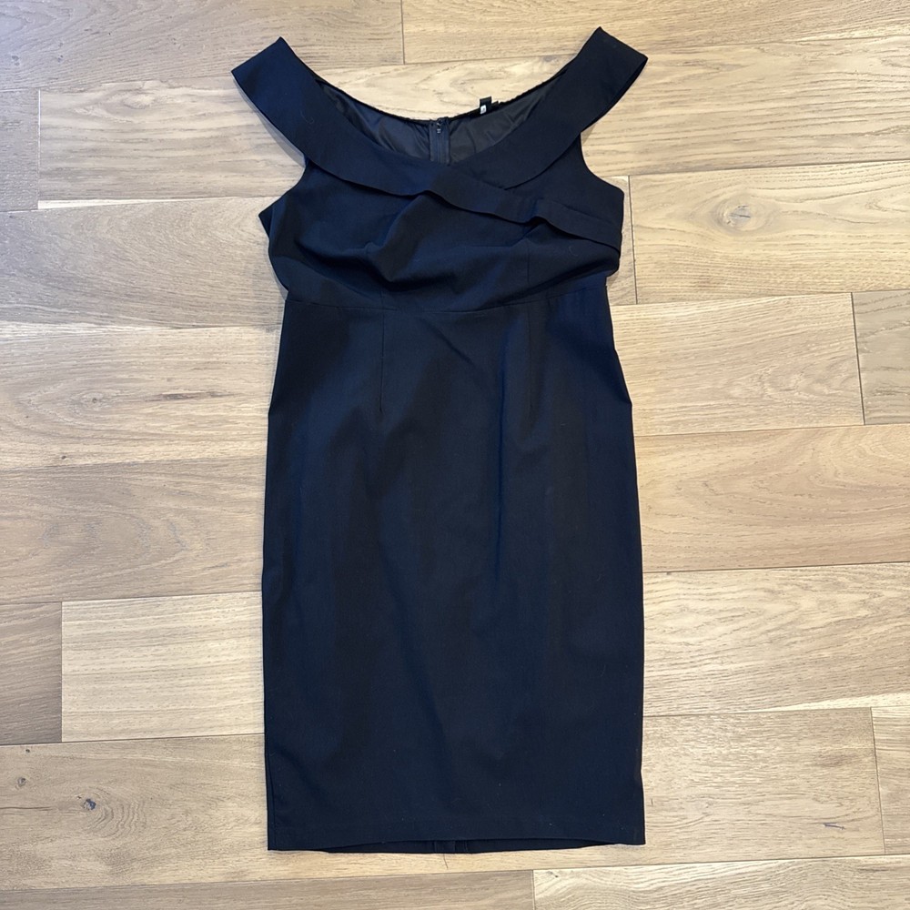 Torrid Black Cocktail Pencil Dress Size 14 Off Shoulder Bodycon Stretch Lined