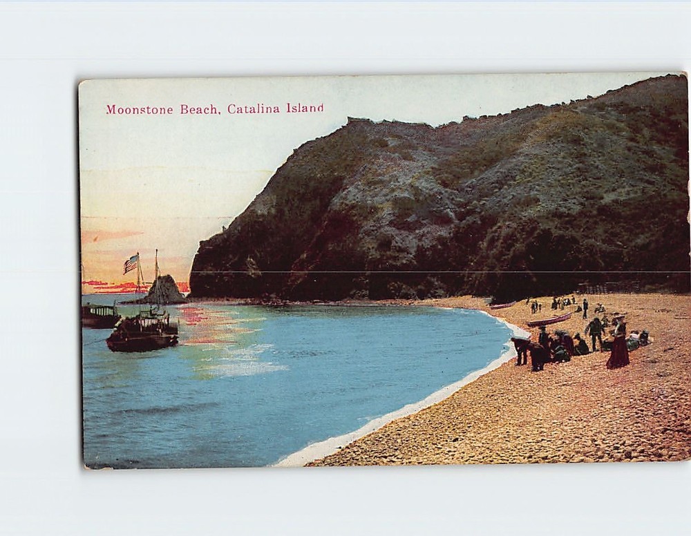 Postcard Moonstone Beach Catalina Island Cambria California USA