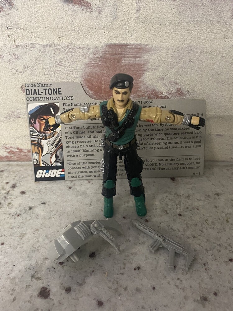 1986 Gi Joe Dial Tone 100% Complete with File Card ARAH Action Figure