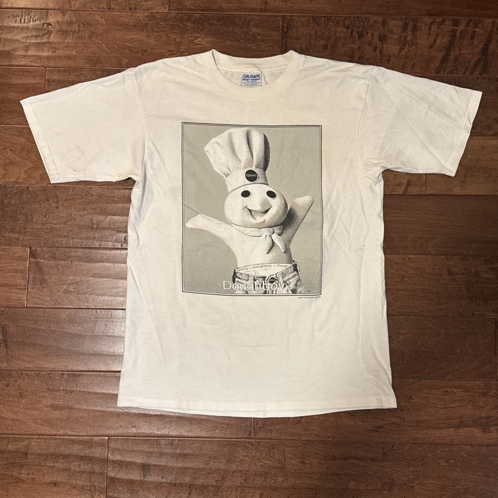 Vintage 90s 1996 Pillsbury Doughboy Calvin Klien RARE Parody T-Shirt Size L