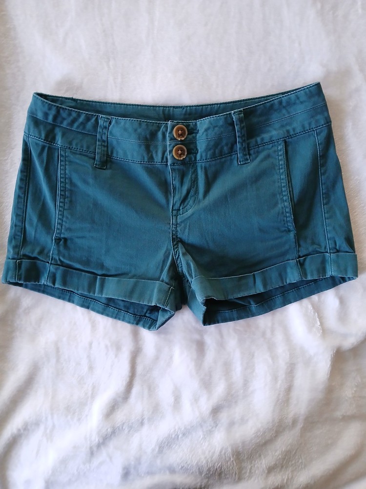 Express Chino Shorts Women's Size 00 Blue Low Rise