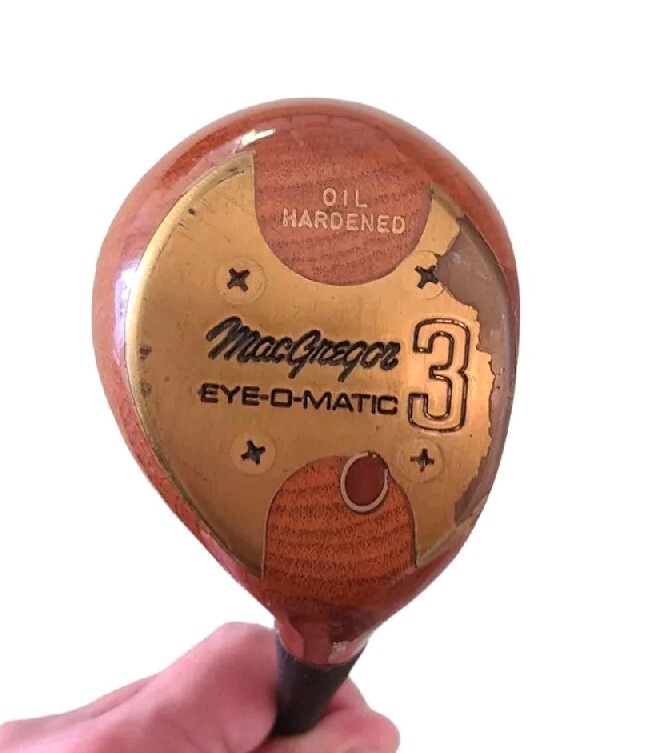 MacGregor Eye-O-Matic 3 Wood RH Dynamic Stiff Steel Oil Hardened Vintage