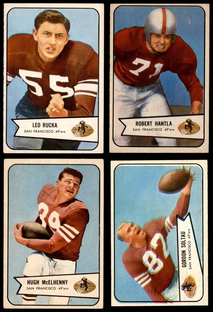 1954 Bowman San Francisco 49ers Near Team Set 3.5 - VG+ 5015516 (4 / 8 cards)