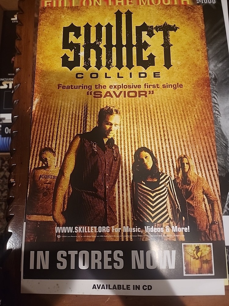 Skillet Collide Original CD/Album Release Promo Poster 11x17