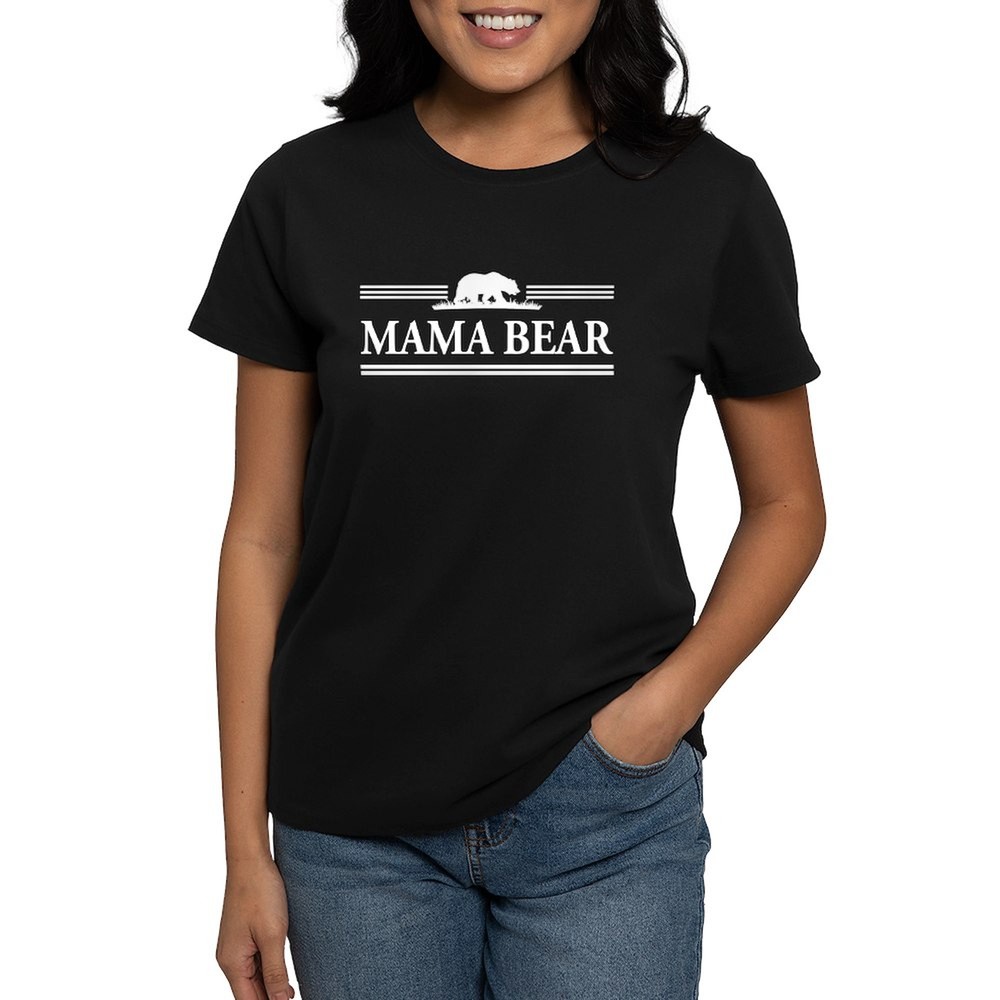 CafePress Mama Bear T Shirt Women's Cotton T-Shirt (1321776410)