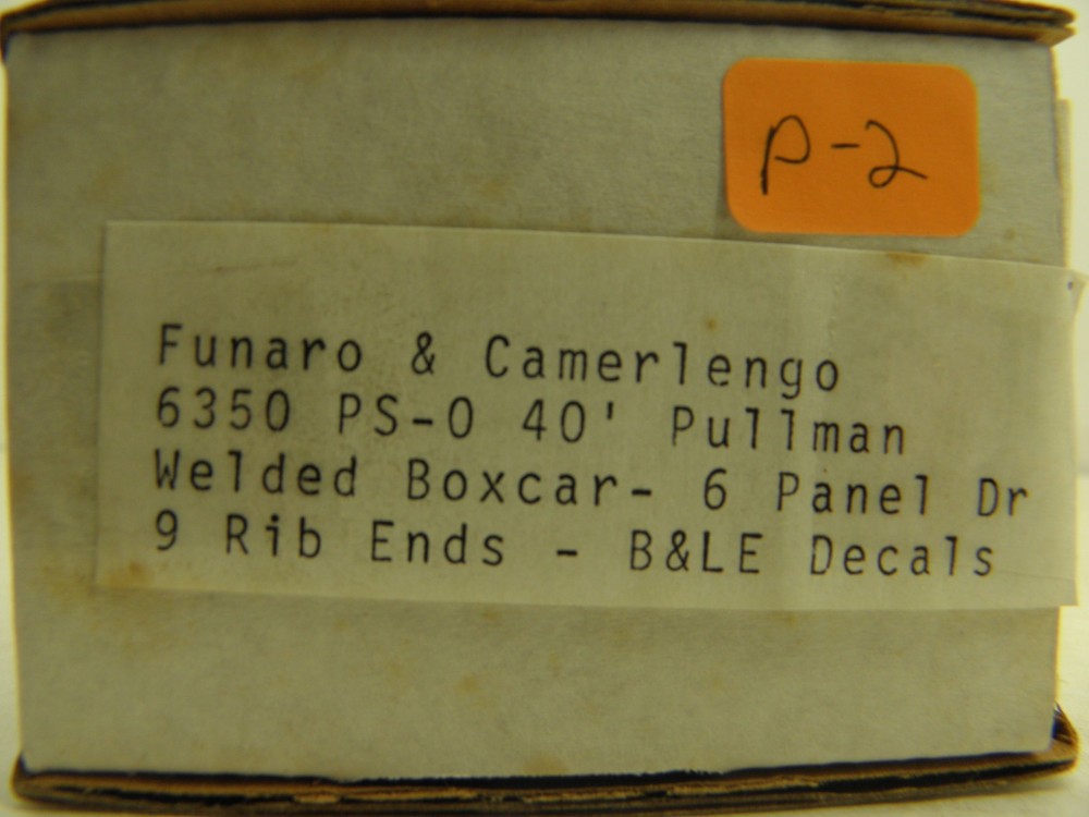 Funaro & Camerlengo 6350 - Ps-O 40' Pullman Welded Boxcar -  -Ho Resin Kit (P-2)