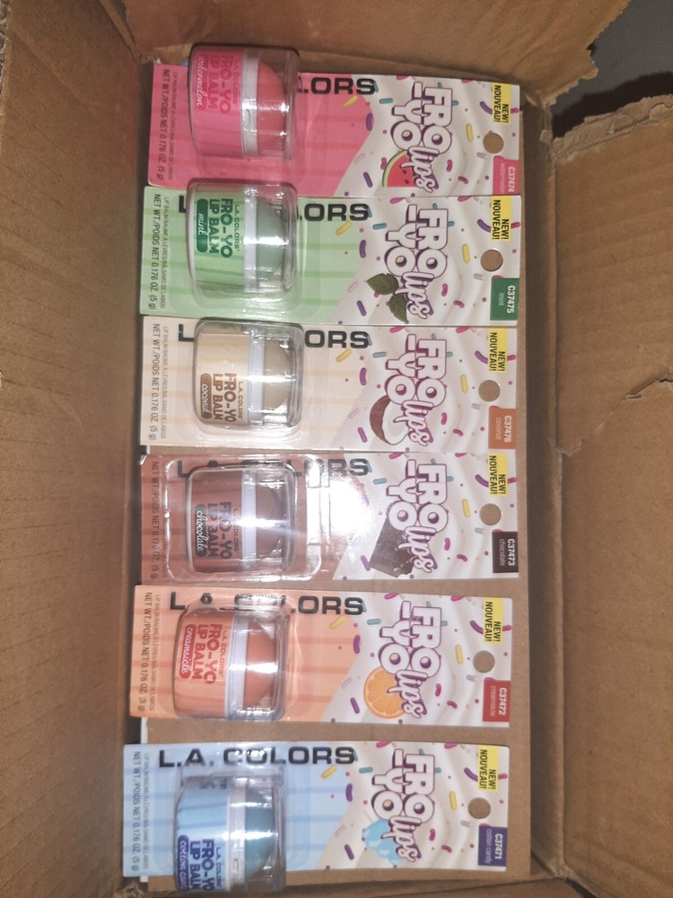 L A Colors Fro-Yo 6 Flavor Lip Balm Set  