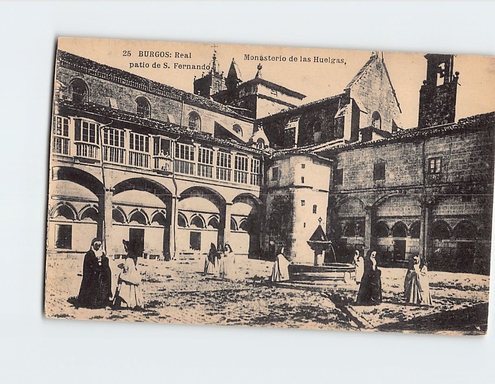 Postcard Patio de San Fernando The Huelgas Monastery Burgos Spain