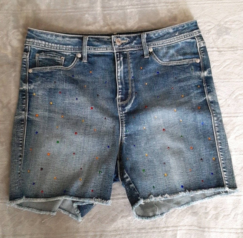 Ny & C High Waist Jean Shorts Womens Size 12.