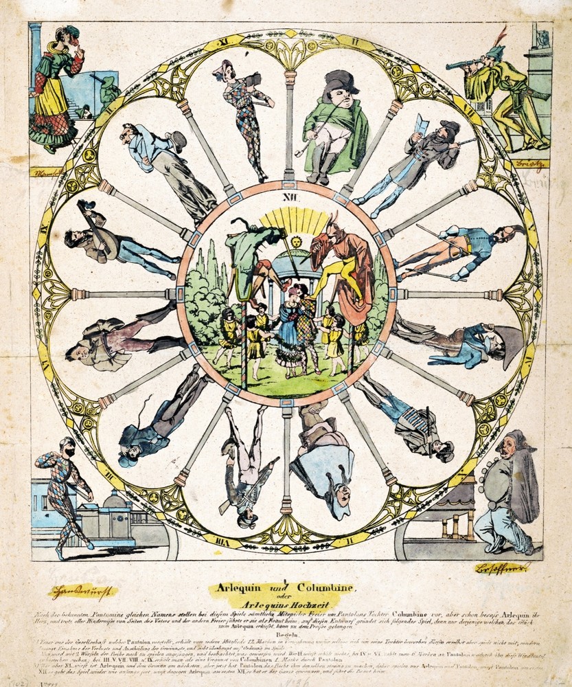 9484.Decoration Poster.Room Wall art.Home decor.Arlequin Columbine.Victorian