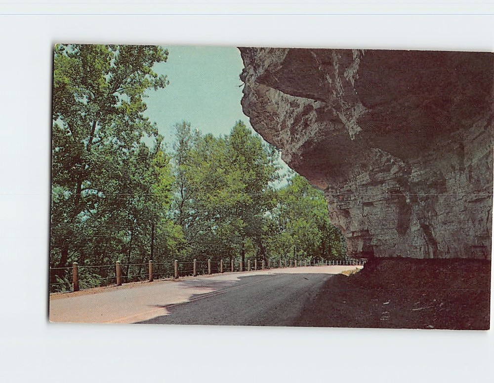 Postcard The overhanging Bluffs on Highway 59 In The Ozarks Noel Missouri USA