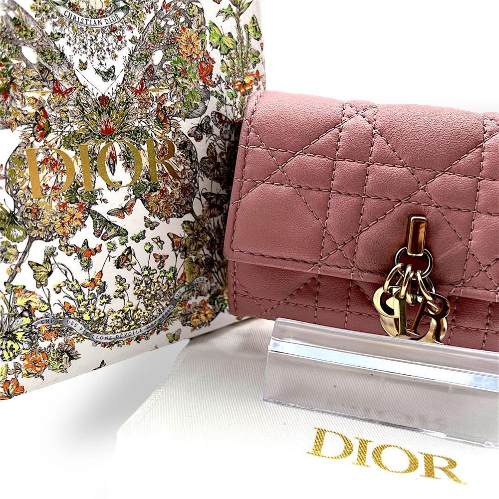Dior Japan Limited Edition My Glycine Pink Folding Wallet Brand New