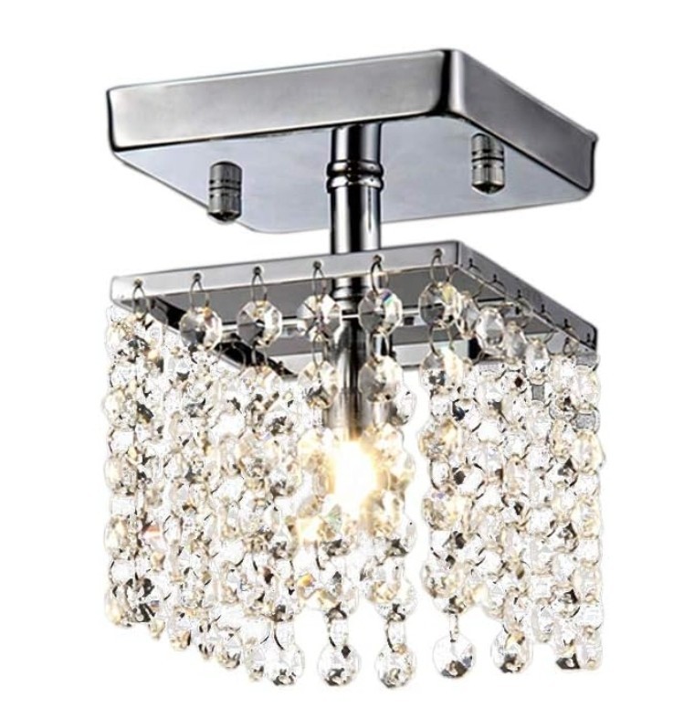 Silver Orchid Joyce Chrome Crystal Chandelier with Grey Accents  