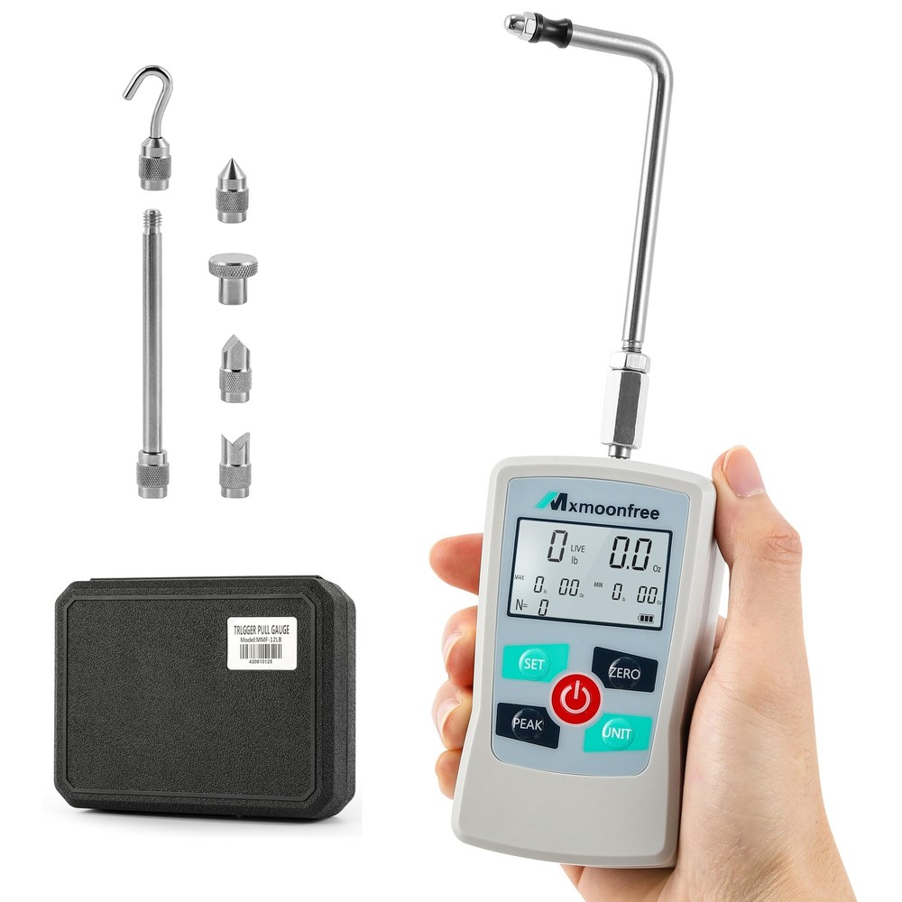 12LB Trigger Pull Gauge Digital Force Gauge Push Pull Meter Scale with Units ...