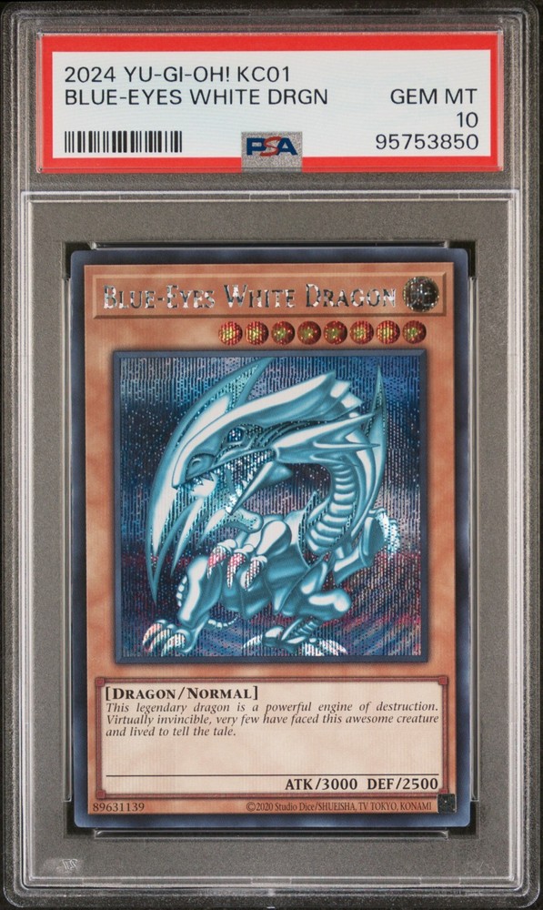 Blue-Eyes White Dragon Yugioh 2024 KC01 Secret Rare PSA 10