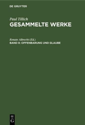 Offenbarung Und Glaube (Hardback)