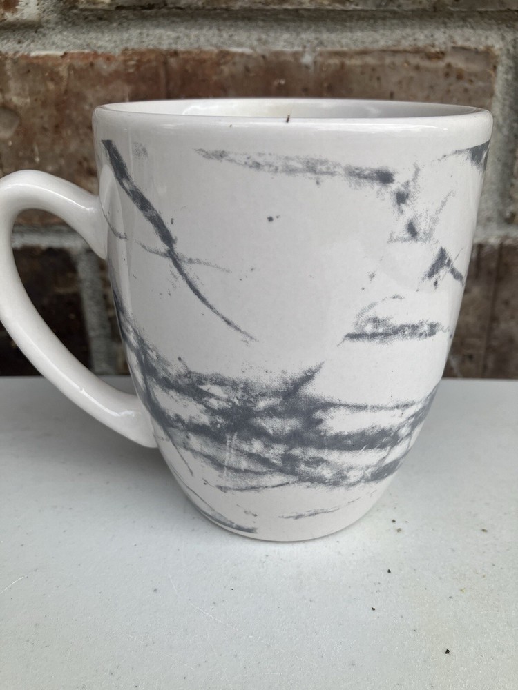 Gray Marble Patterned Royal Norfolk Coffee Mug - Dishwasher and Microwave Safe