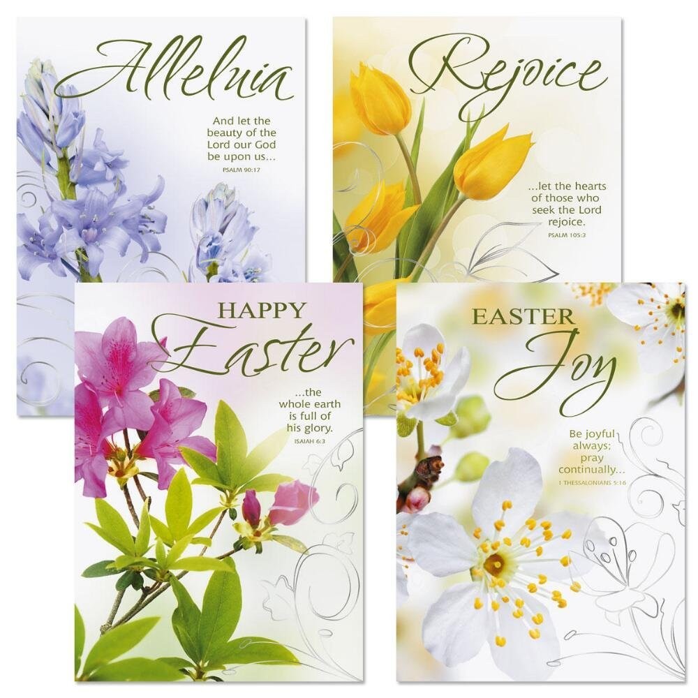 Deluxe Joy Religious Easter Cards Set - Pack of 8, Easter Cards Assortment fo...