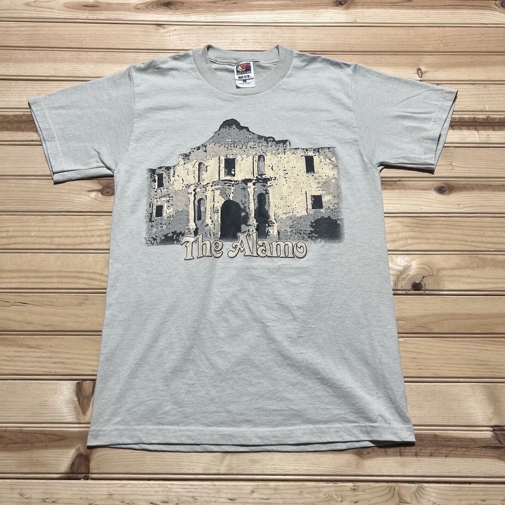 Vintage 80s The Alamo Texas San Antonio Photo Shirt Size Small