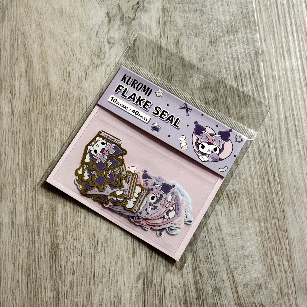 Sanrio Kuromi Flake Seal Stickers Pack from Japan