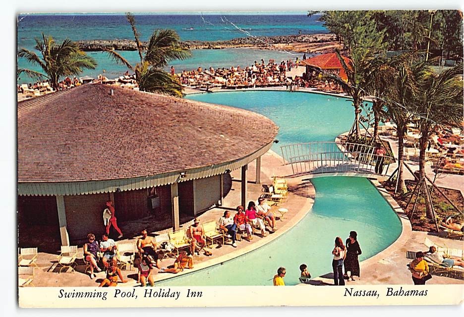 Postcard Pool View Holiday Inn Paradise Island Nassau Bahamas