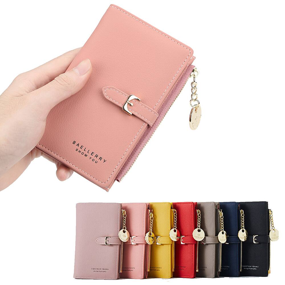 Womens Small Slim RFID Blocking Card Wallets Bifold Leather Front Pocket Wallets