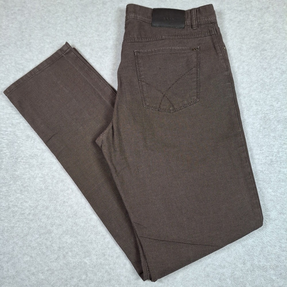 Brax Cooper Fancy Pants Men Tag 36x34 Measures 34X33 Gray Regular Fit Straight