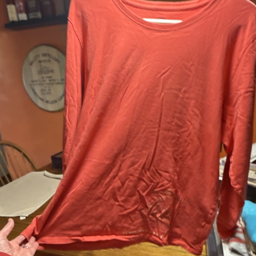 Life is Good Crusher Tee Men's XXL Red Cotton Graphic T-Shirt Long Sleeve